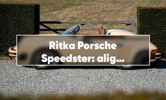 Ritka Porsche Speedster: alig van teteje és szélvédője